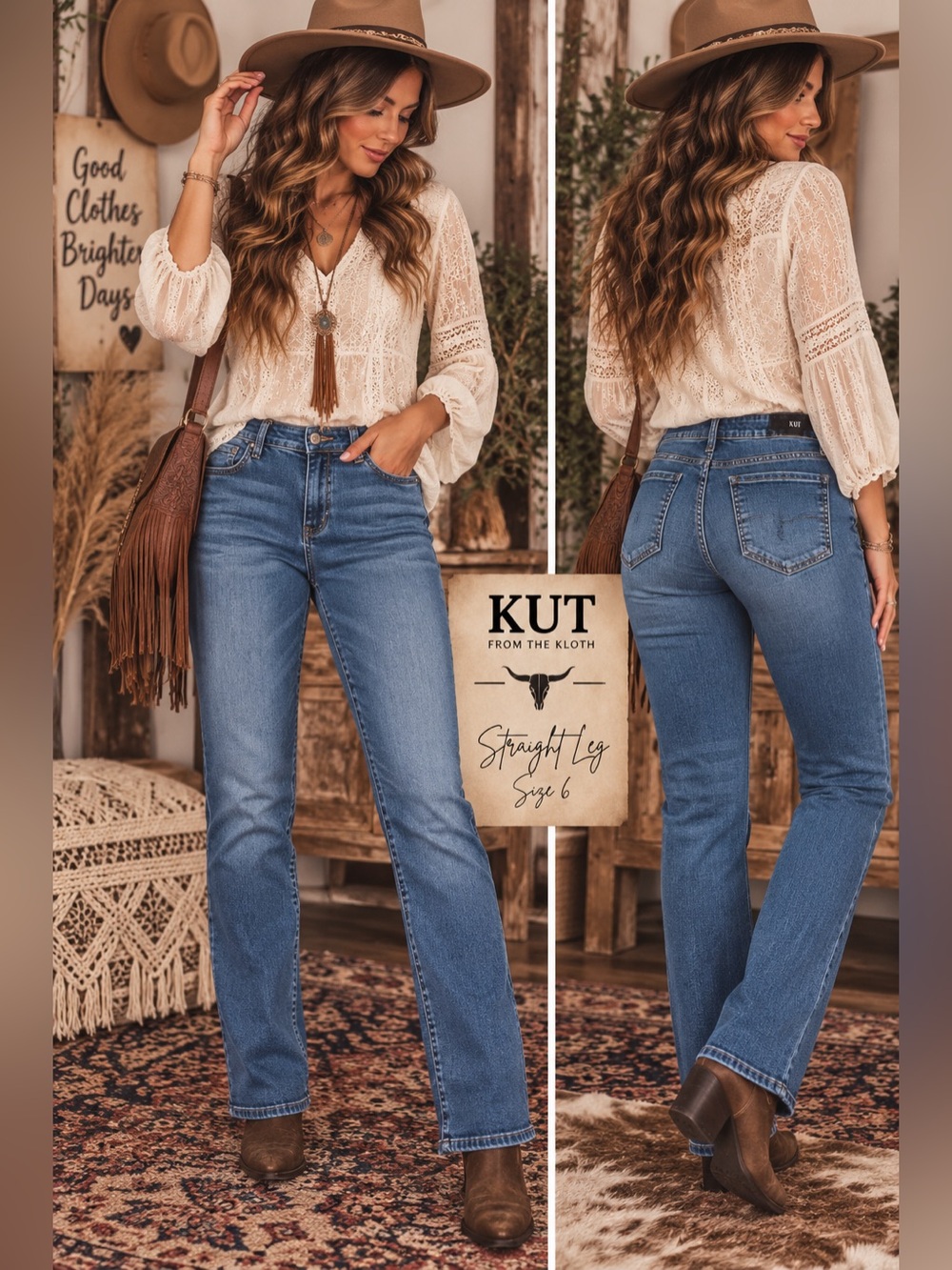 Kut from the Kloth Mid Wash Skinny Jeans